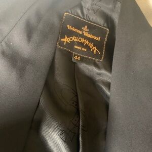 Vintage Vivienne Westwood Anglomania black mixed fabric jacket size 44